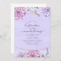 Lavender and Gold Floral Geometric Confirmation