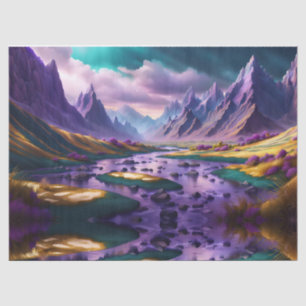 Lavender and Gold Landscape Tissue Paper
