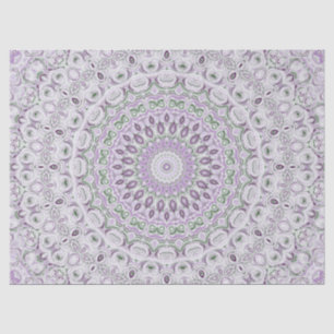 Lavender and Green Mandala Pattern Design Tissue Paper