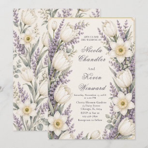 Lavender and Ivory Wedding Invitation