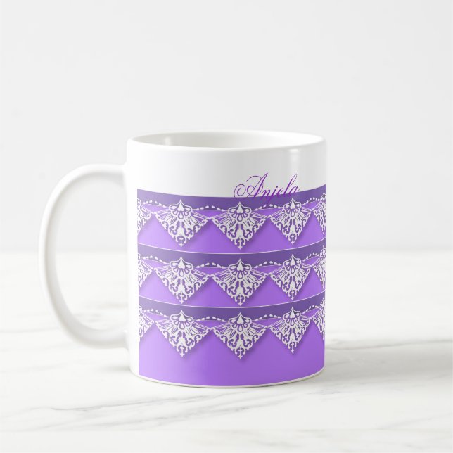 Lavender and Lace mug (Left)