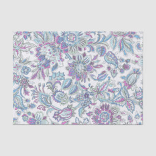 Lavender and Light Blue Paisley Print Tissue Paper