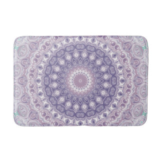 Lavender and Lilac Mandala Pattern Bath Mat