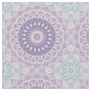 Lavender and Lilac Mandala Pattern Fabric