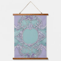 Lavender and mint green floral design AI art