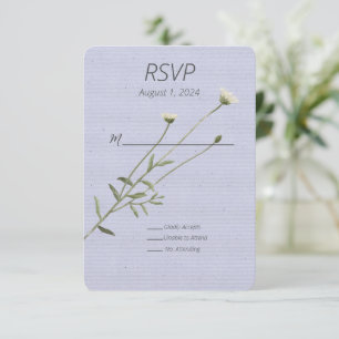 Lavender and One Single Daisy Response Card
