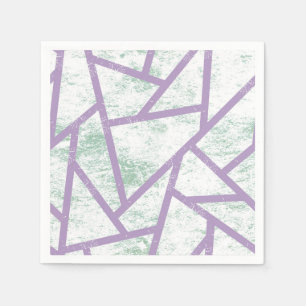 Lavender and pale green mosaic pattern napkin
