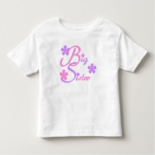 Lavender and Pink Big Sister Toddler T-Shirt
