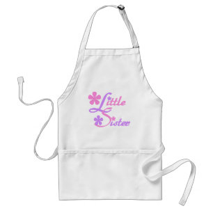 Lavender and Pink Little Sister Tshirts Standard Apron