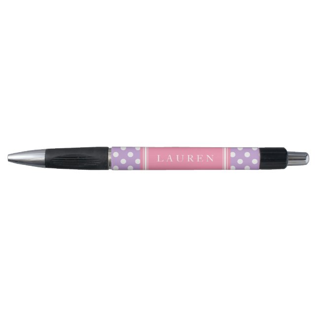 Lavender and Pink Polka Dots Pattern (Front)