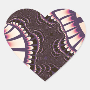 Lavender and Pink Remix Heart Sticker