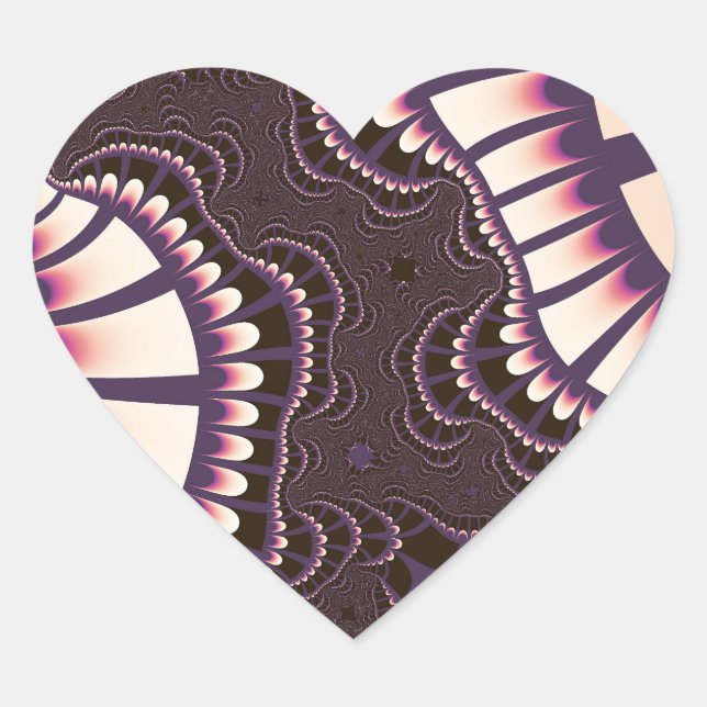 Lavender and Pink Remix Heart Sticker (Front)