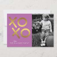 Lavender and Printed Gold XOXO Valentine's Day