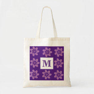 Lavender and Purple Floral Personalised Tote Bag