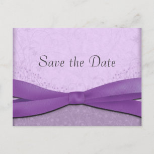 Lavender and Purple Floral Save the Date Postcards