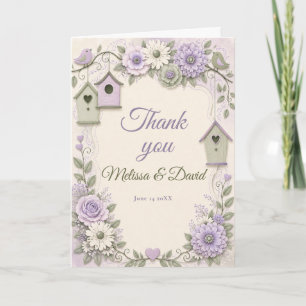 Lavender and Sage green Housewarming Thank You Card