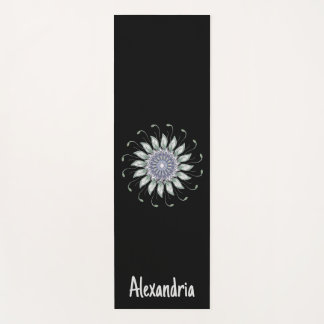 Lavender and Sage Mandala Flower Yoga Mat