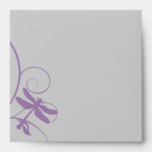 Lavender and Silver Dragonflies Envelope