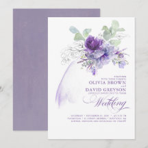 Lavender and Silver Elegant Modern Boho Wedding