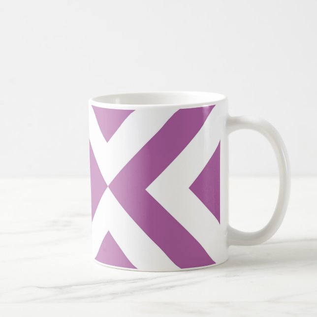 Lavender and White Chevrons Coffee Mug (Right)