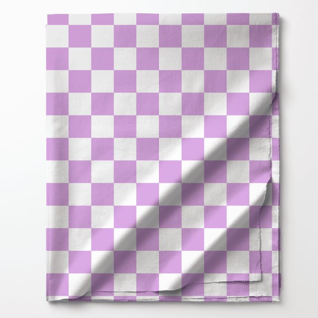 Lavender and White Classic Chequered Pattern Fabric (Creator Uploaded)