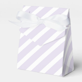 Lavender and White Diagonal Striped Pattern Favour Box