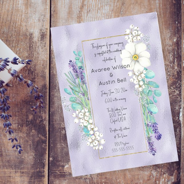 Lavender and White Flowers On Lavender Foil (Creator Uploaded)