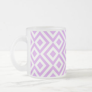 Lavender and White Meander Pattern Mug