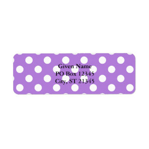 Lavender and White Polka Dots