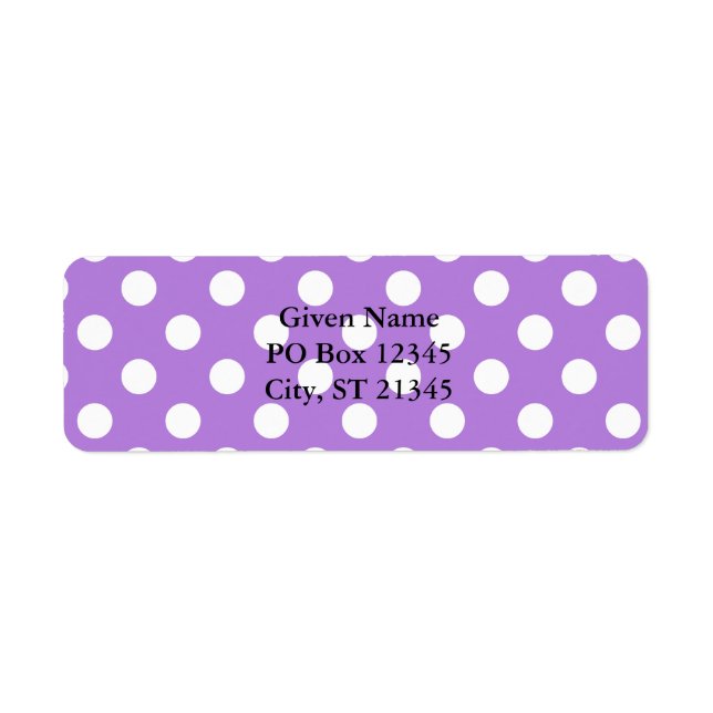 Lavender and White Polka Dots (Front)