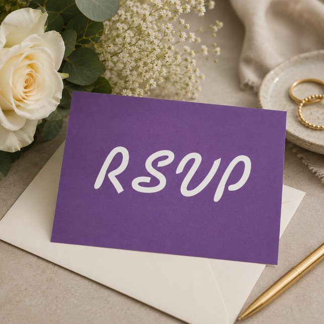Lavender and White Wedding RSVP Card (Creator Uploaded)