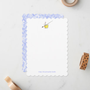 Lavender and Yellow Painter Rabbit Card