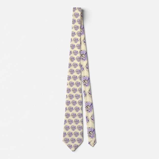 Lavender Anemone Tie (Front)