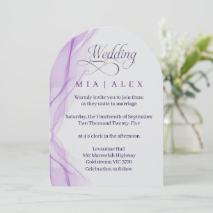 Lavender Arch Elegant Wedding Invitation