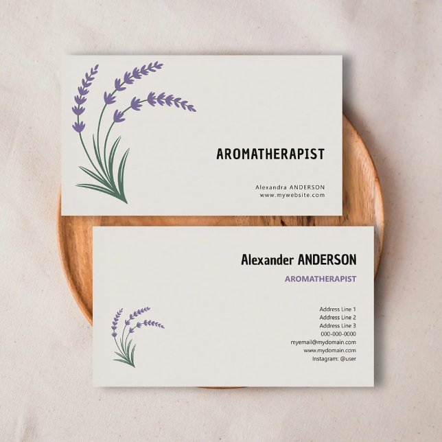 Lavender & Aromatherapist Business Card (Lavender & Aromatherapist Business Card)