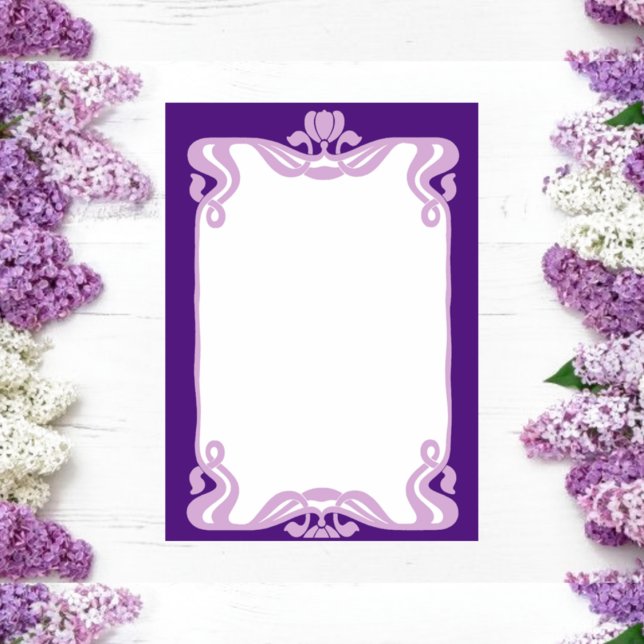 Lavender Art Nouveau Border  Menu (Creator Uploaded)