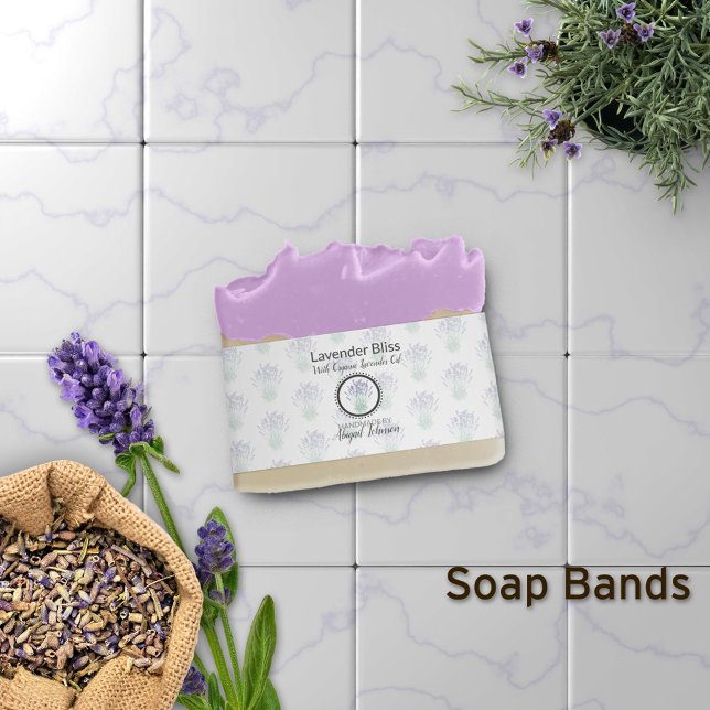 Lavender Artisan Soap Band Wrap Packaging Invitation Belly Band (Creator Uploaded)