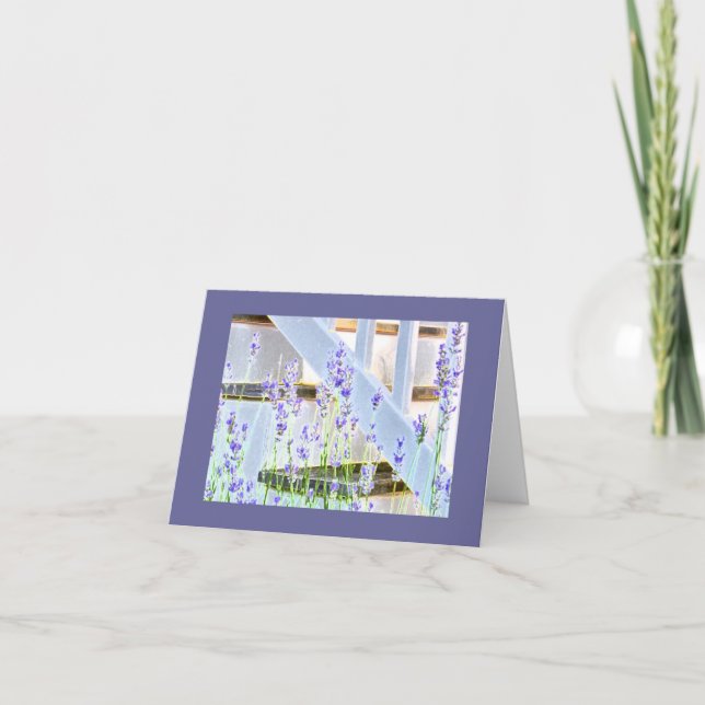 Lavender at the Stairs Card (Front)