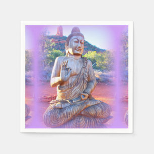 lavender aura buddha napkin