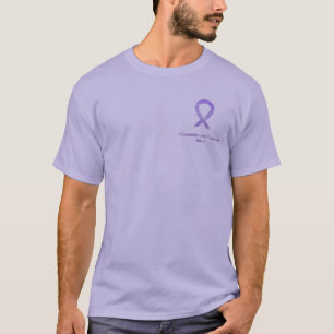 Lavender Awareness Ribbon Custom Cancer Art Shirts