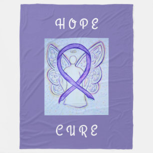Lavender Awareness Ribbon Hope Angel Chemo Blanket