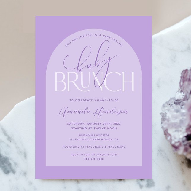 Lavender Baby Brunch Baby Shower Invitation (Creator Uploaded)