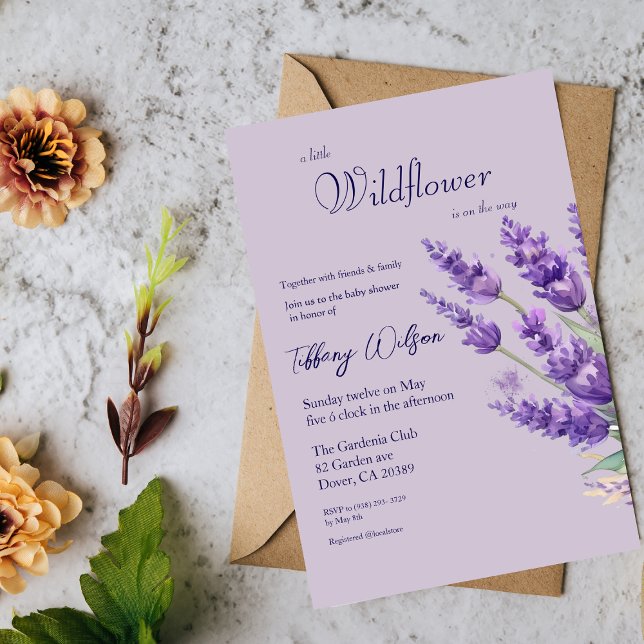 Lavender Baby Shower Announcement (Creator Uploaded)