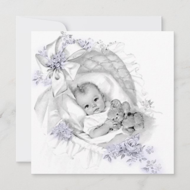 Lavender Baby Shower Invitation (Front)