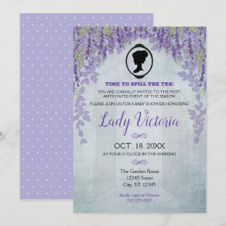 Lavender Baby Shower Tea Party Invitation