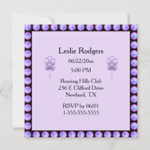 Lavender Bachelorette Party Invitation