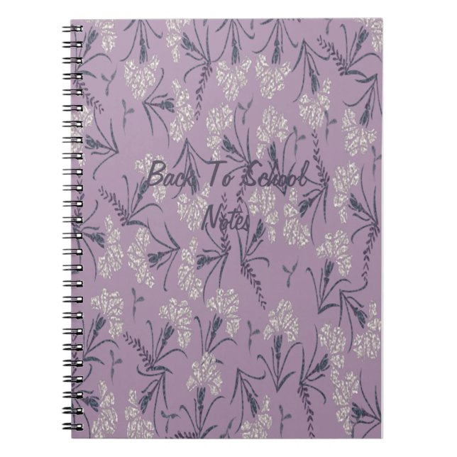 Lavender Back to School Notes Notebook (Front)
