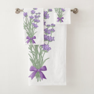 lavender bath towel set