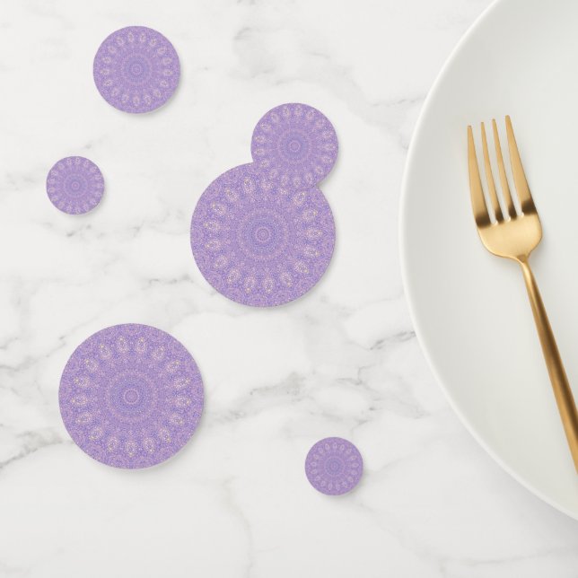 lavender bead doilies confetti (Group)