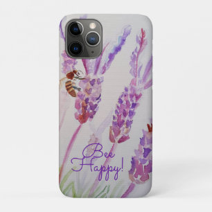 Lavender Bee Happy Herb Watercolor Flower Case-Mate iPhone Case